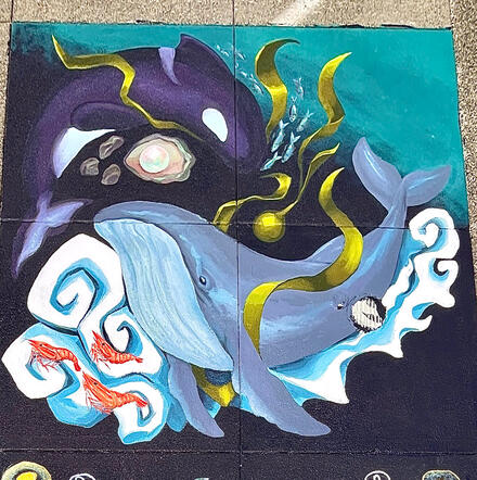 Orca &amp; Whale mural 5/11/2025